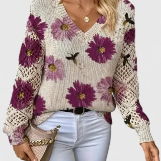 Aurélie | Suéter elegante com estampa floral