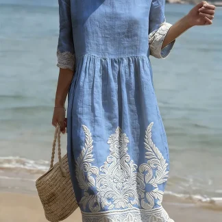 Moda Lusitana - Vestido com Estampa Floral