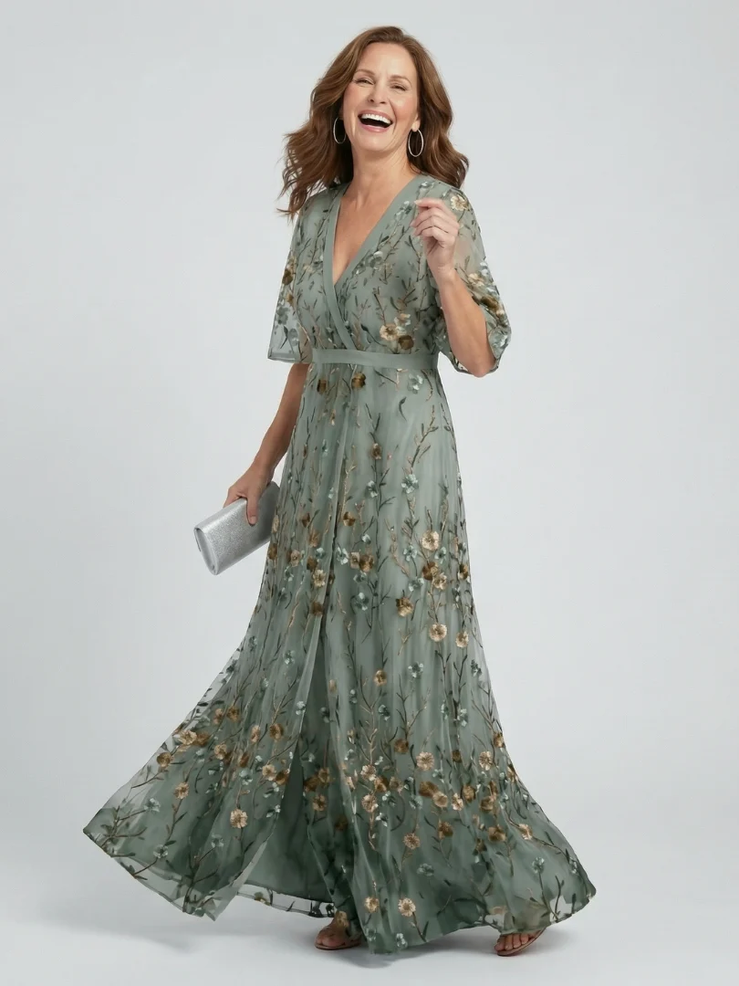 Moda Lusitana - Vestido Maxi Flutuante Floral - Image 2