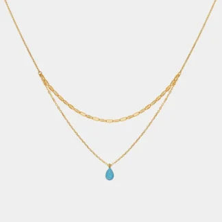 Colar Gota Azul