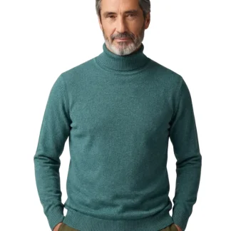 Gola alta casual de lã