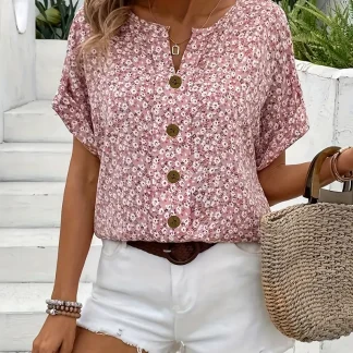 Verna | Blusa elegante com estampa floral