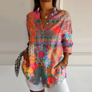 Anna™ - Blusa elegante com estampa floral