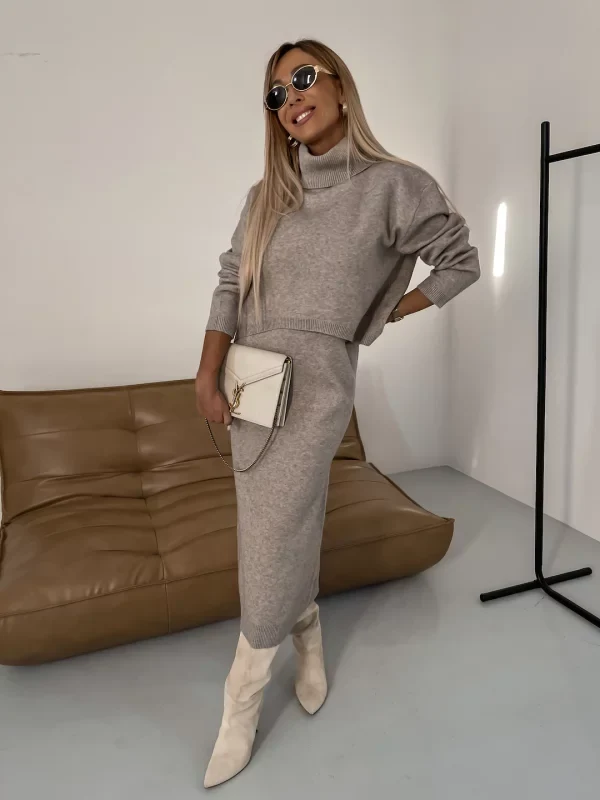 Nicole - Conjunto de malha outono/inverno para mulher - Image 4