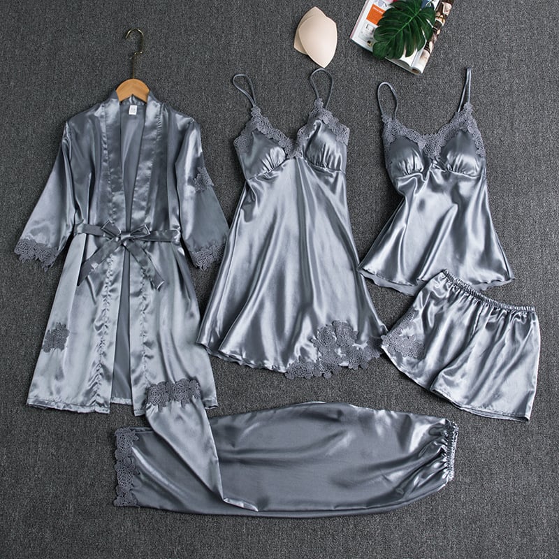 Helene | Conjunto de Pijamas de 5 Peças - Image 5
