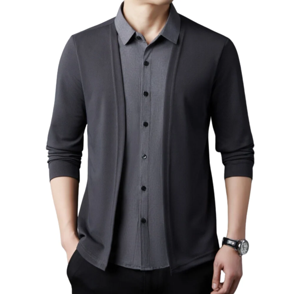Camisa e casaco de malha 2 em 1 - Image 7