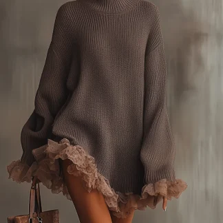 Robe de malha com volantes — Doce, quente & romântica