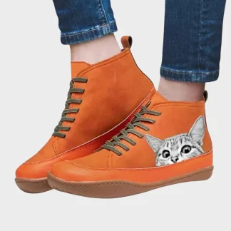 Felina - Botas de couro para amantes de gatos