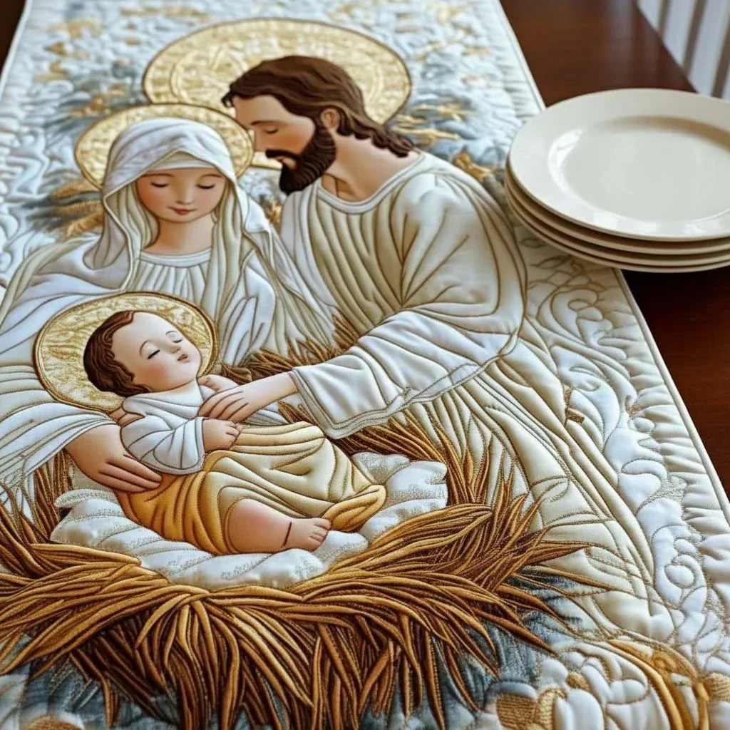 Caminho de Mesa Acolchoado Luz dos Belém - Image 4