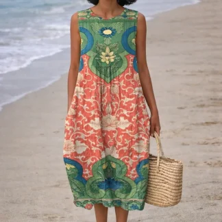 Moda Lusitana - Vestido Midi Estilo Boêmio