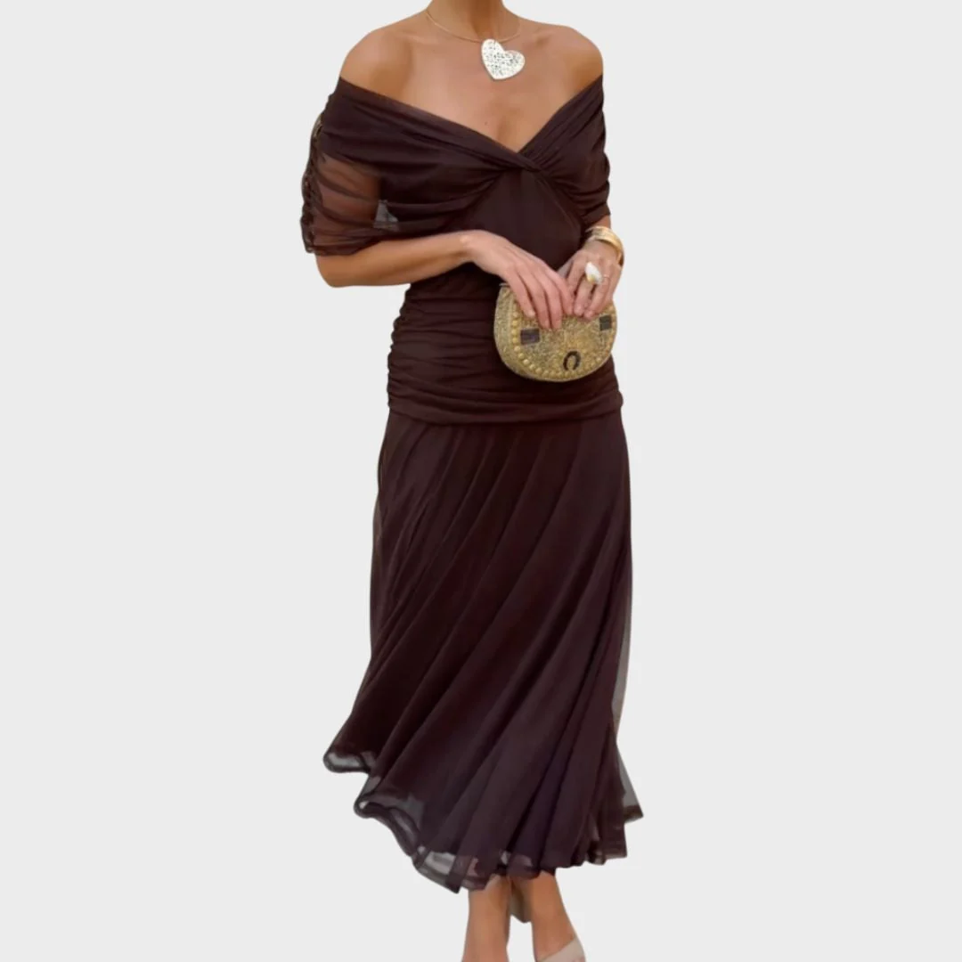 Vestido elegante com decote em V - Image 5