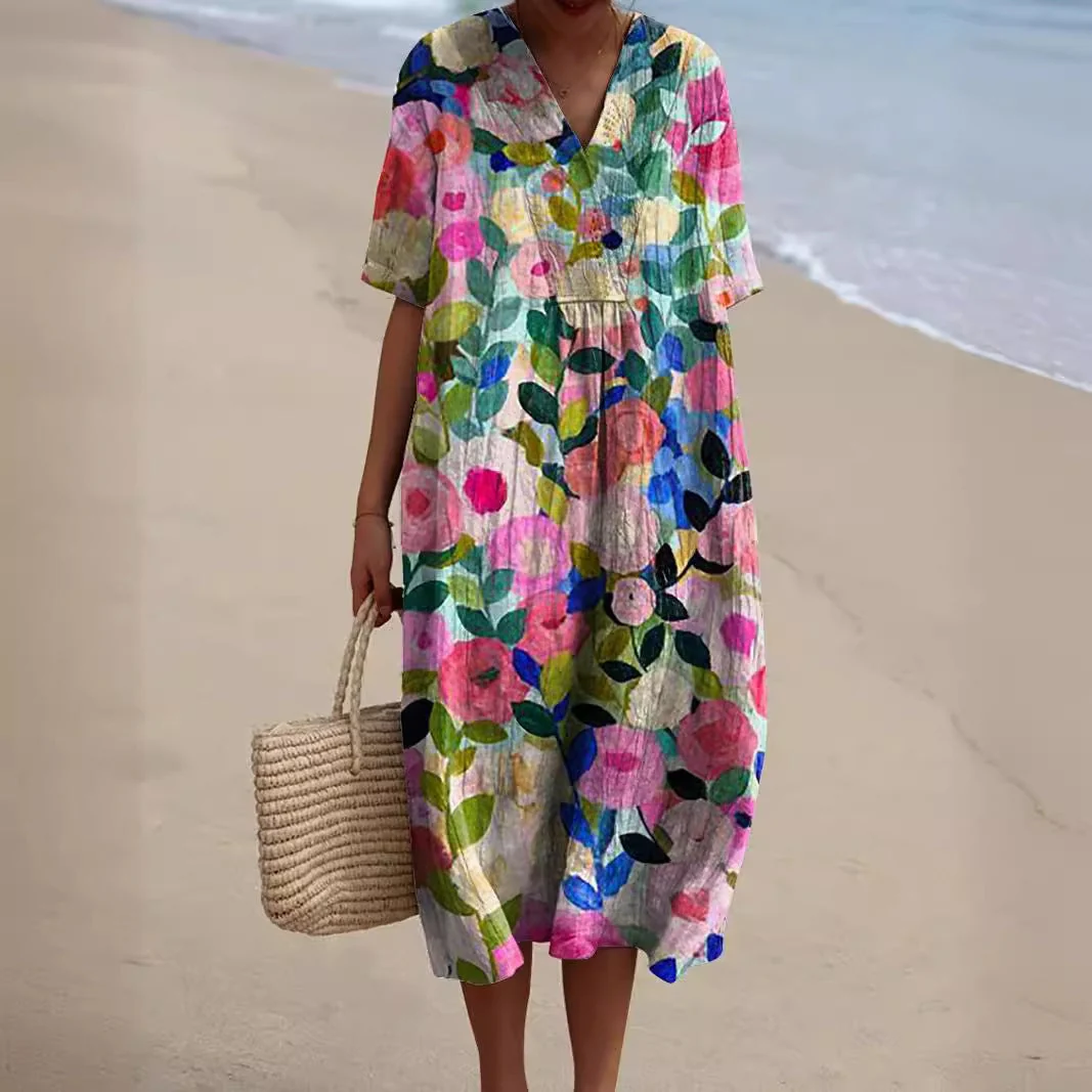 Nicka™ | Vestido com estampa floral vibrante - Image 4