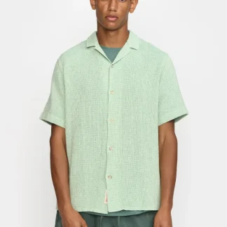 REVOLUTION - SHORT-SLEEVED CUBAN SHIRT / 3166 - Green