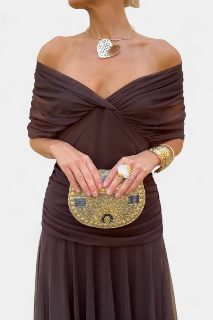 Vestido elegante com decote em V - Image 3