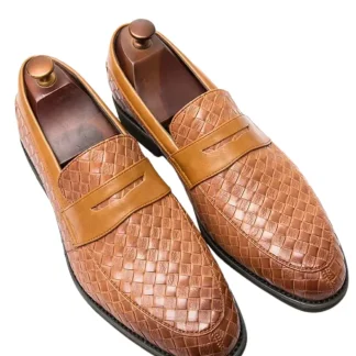 Mocassins elegantes em tecido