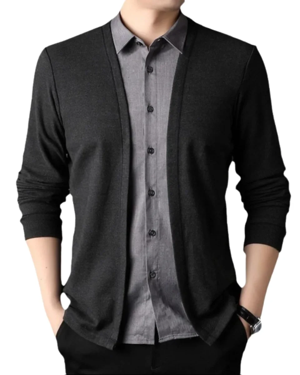 Camisa e casaco de malha 2 em 1 - Image 2