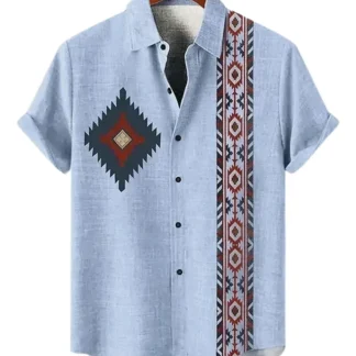 Camisa vintage de manga curta