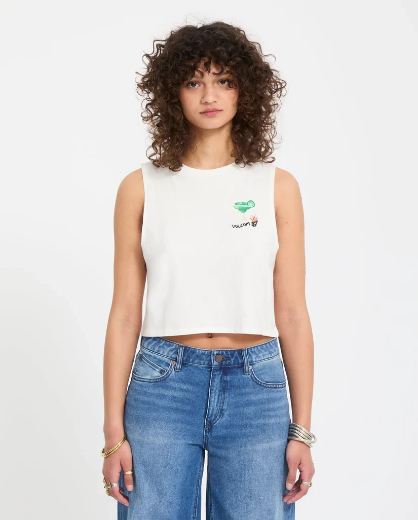 VOLCOM - MICKEY MASON TANK TOP - Off White - Image 2