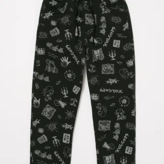 VOLCOM - KEUTCHI ELASTIC WAIST TROUSERS - Black