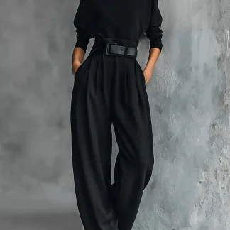 JULIET | Conjunto de gola alta & calças retas