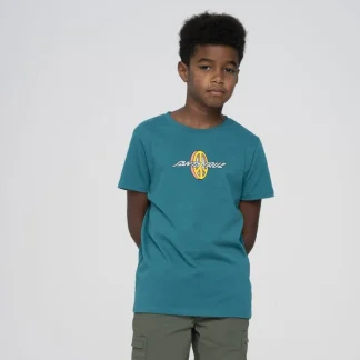 Santa Cruz Youth Peace Strip T-Shirt - Verdigris