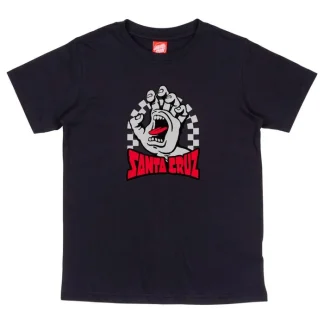 SANTA CRUZ - Youth Check Gateway Hand Front T-Shirt - Black