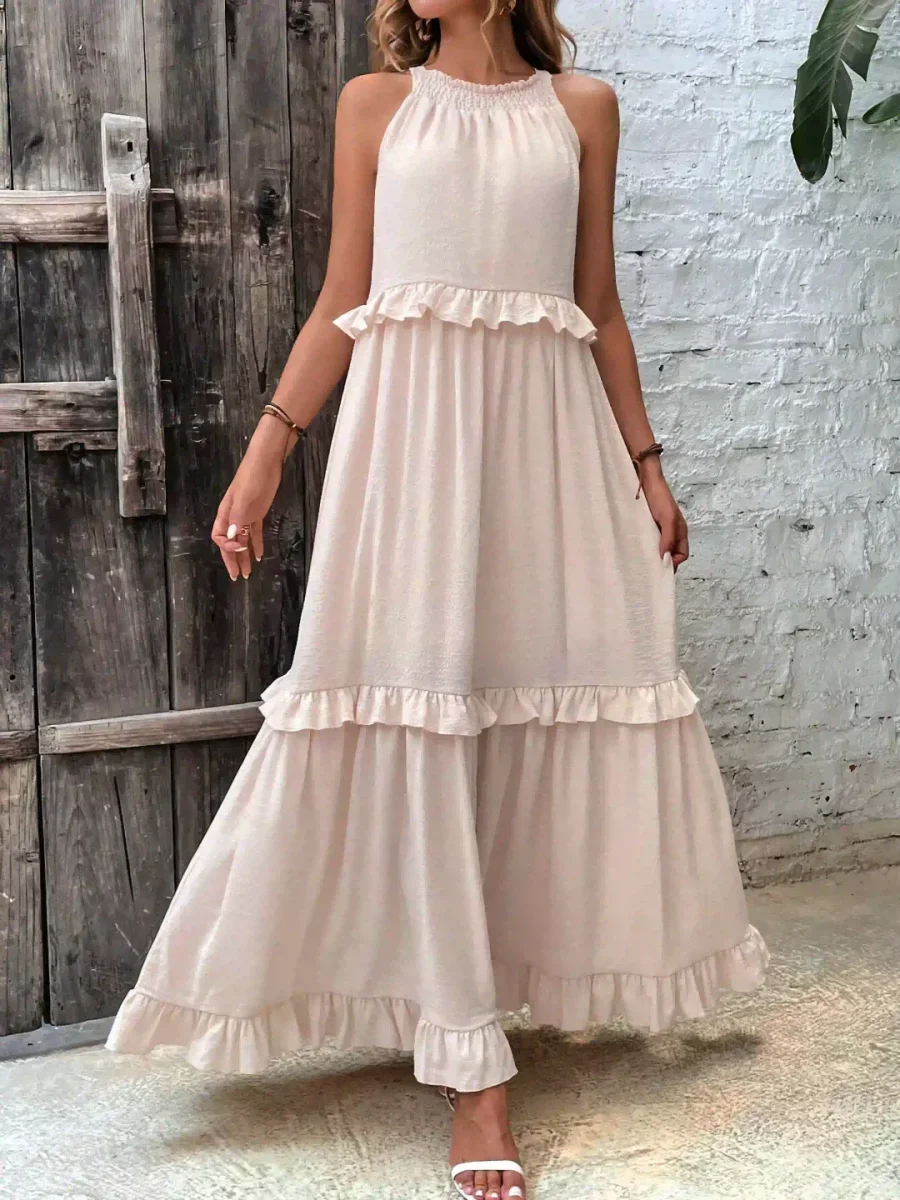 Sarah | Vestido longo com babados e alças finas - Image 6