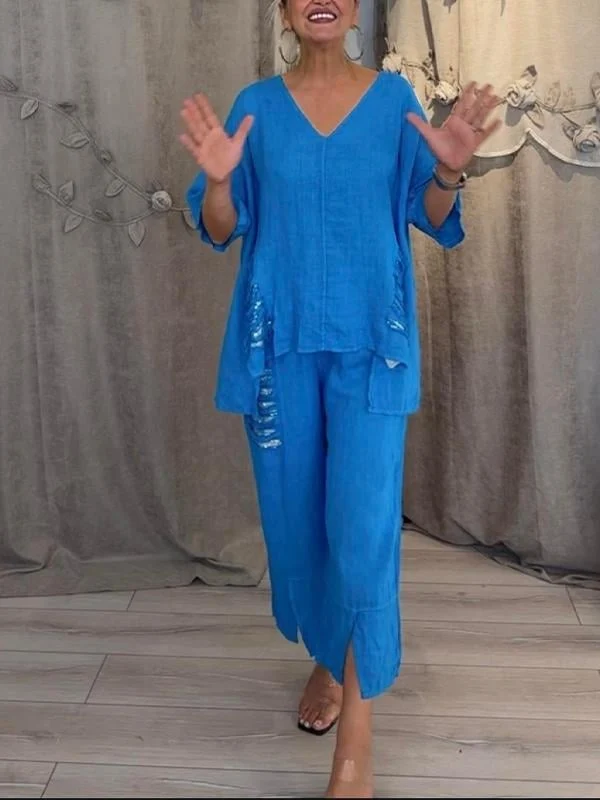 BIANCA | Conjunto de verão de duas peças com elegância sem esforço e conforto fluido para dias ensolarados - Image 4