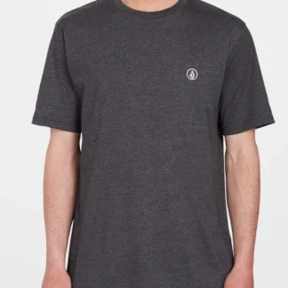 VOLCOM - CIRCLE BLANKS T-SHIRT - HEATHER BLACK