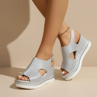 Margit – sandália de salto metálico relaxante