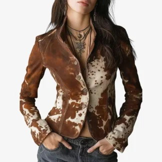 Laine™ Blazer efeito pele
