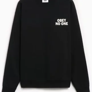 OBEY - OBEY NO ONE - CREWNECK // BLACK