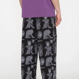 VOLCOM - TETSUNORI FREAZY ELASTIC WAIST TROUSERS - BLACK