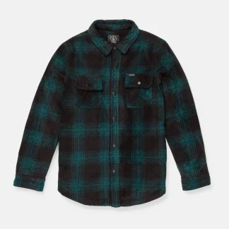 VOLCOM - BOWERED FLEECE OVER SHIRT - (KIDS) - EverGreen