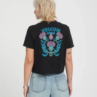 VOLCOM - DIAL CROP TEE - Black